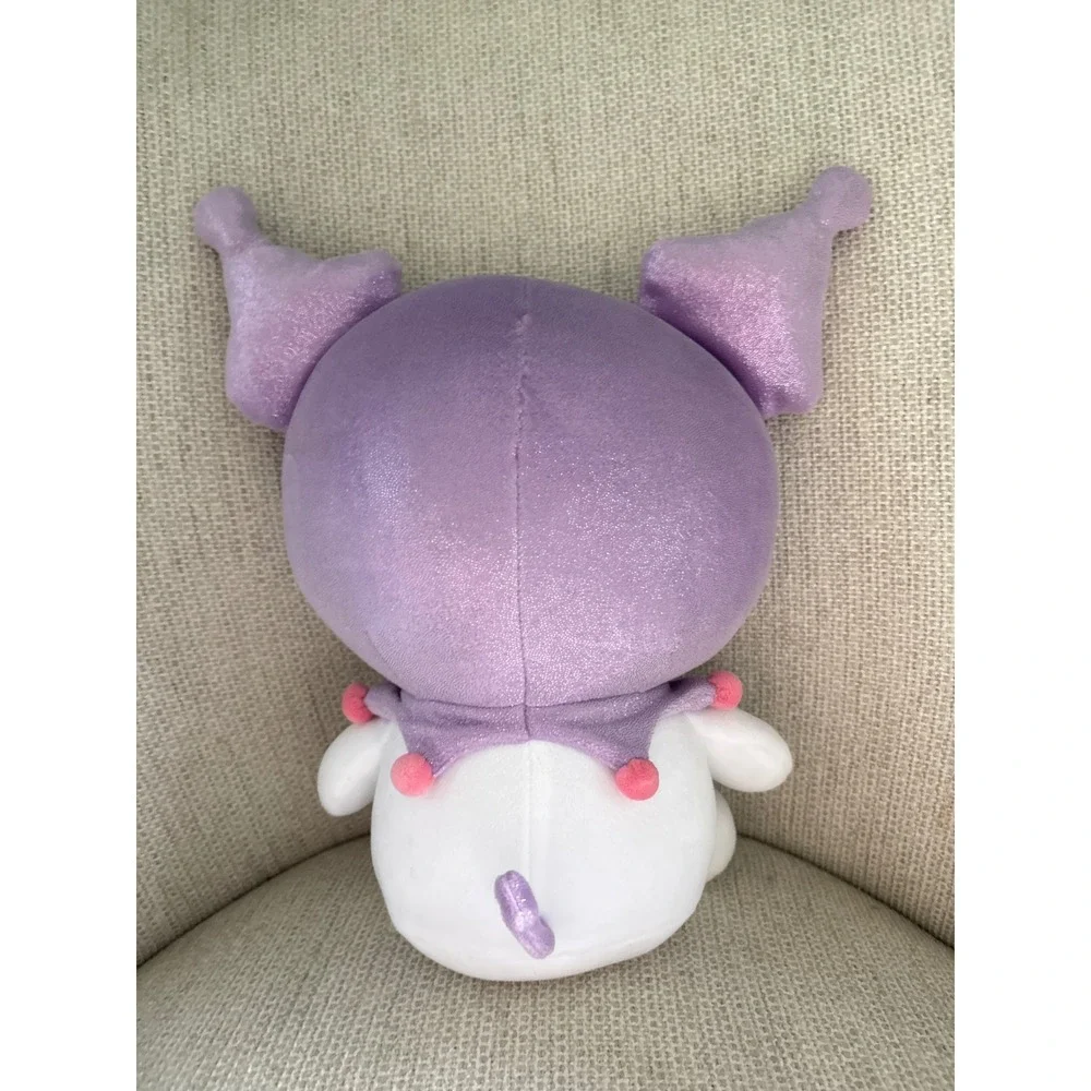 Sanrio Kuromi Plush Lavender Purple Shimmer Hood Pink Skull Soft Toy 8 Inch